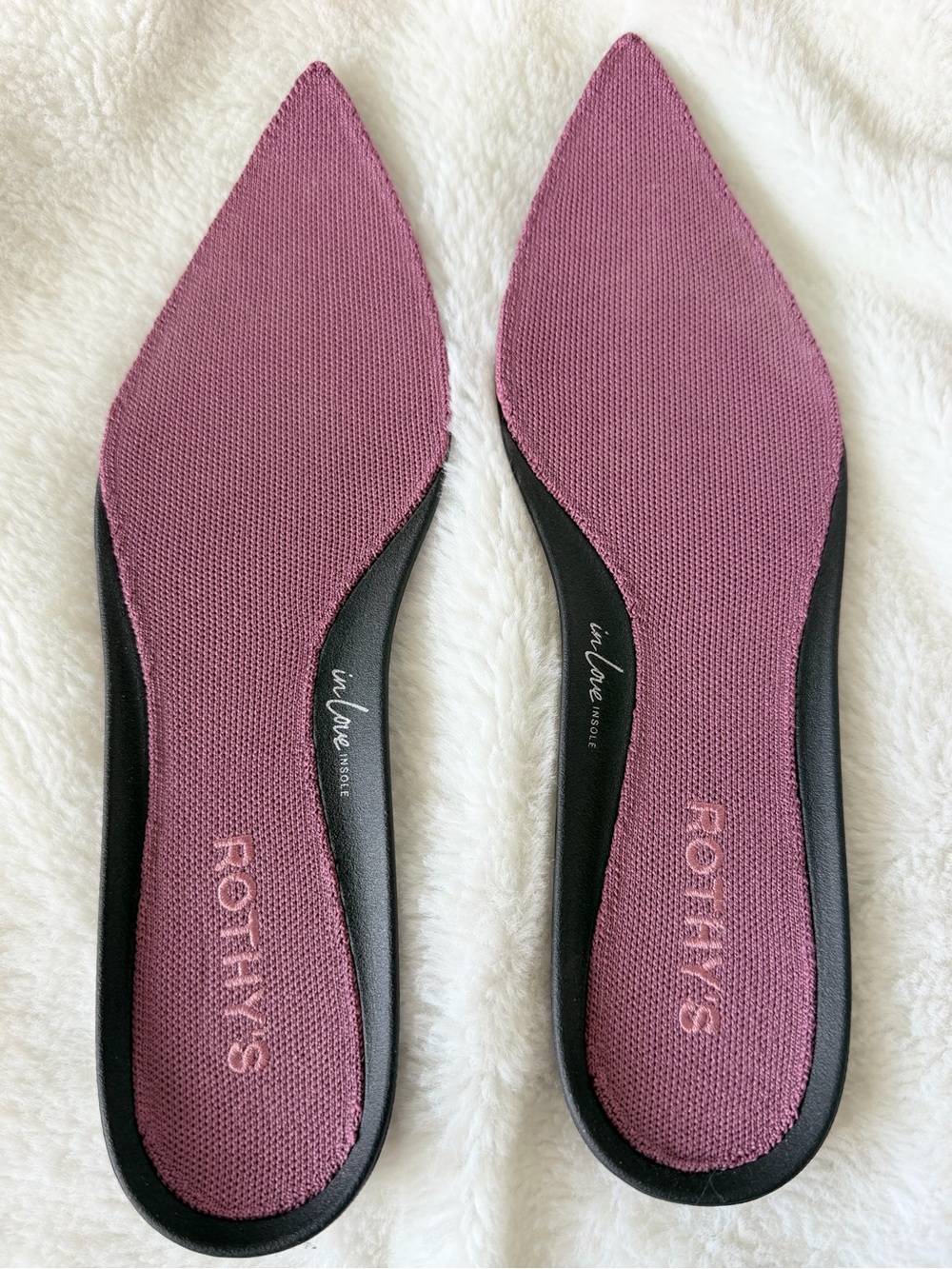 Rothy's The Point II Flats Purple Plaid Pointed Toe Knit Ballet Flat EUC Size 9 - Picture 10 of 11
